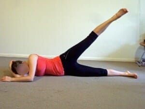 Side lying Abduction exercise for hip and glut strengthening