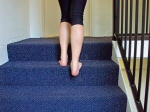 calf stretch , soleus, gastroc - self treatment for shin splints