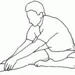hamstrinhamstirng stretch, knee pain rehab stretch