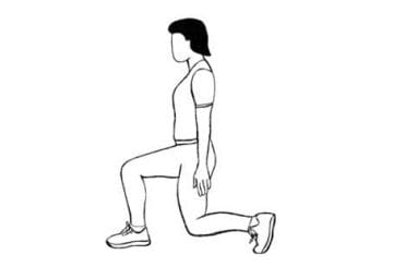 lunge to strengthen glutes exercise