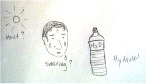 advoid dehydration by keeping hydrated