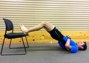 Hamstring chair bridges