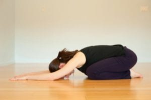 Yoga for back pain childs pose