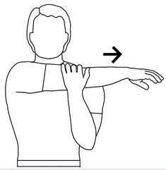 Posterior shoulder stretch  -shoulder bursitis exercises