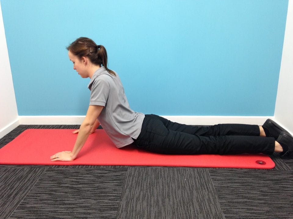 McKenzie extension stretch for lower back pain